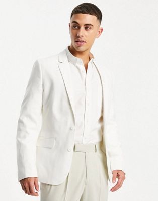 ASOS DESIGN  skinny suit in white
