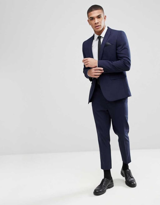 ASOS DESIGN skinny suit jacket in navy