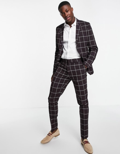 Asos hot sale checkered suit