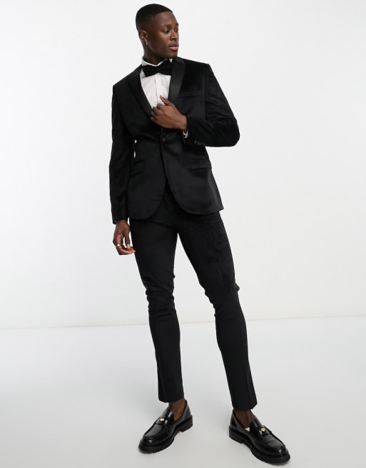 ASOS DESIGN Curve velvet tux suit blazer