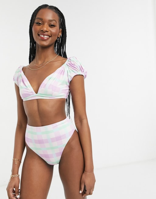 Asos store gingham bikini