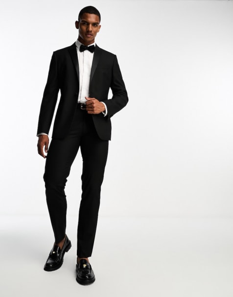 ASOS DESIGN slim black tuxedo - view 1