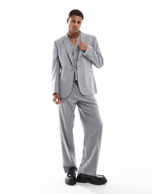 Asos mens hot sale grey suit