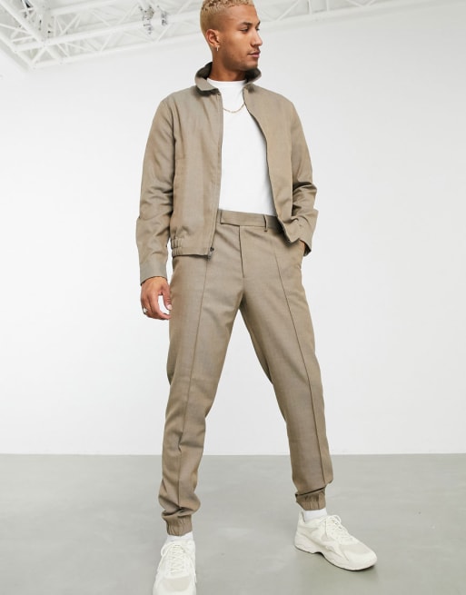 ASOS DESIGN slim co-ord in brown