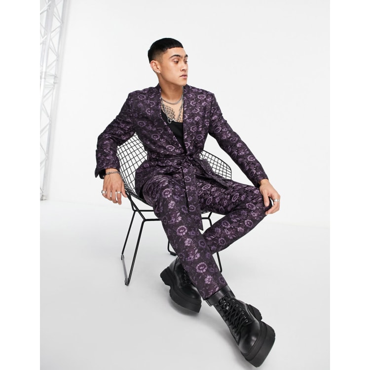 Asos mens floral clearance suit