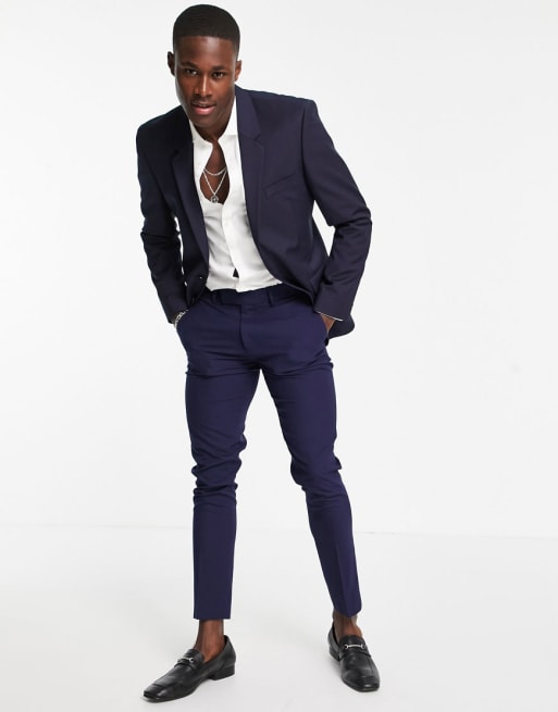 ASOS DESIGN slim suit in navy ASOS