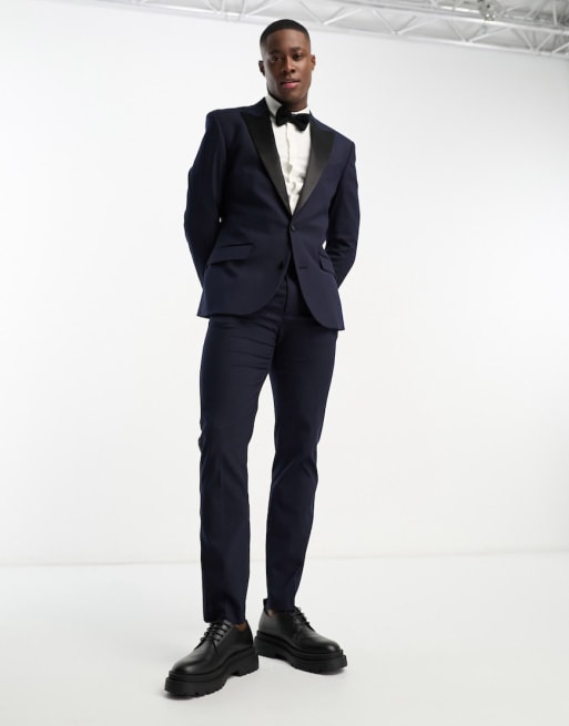 ASOS DESIGN slim tuxedo in navy | ASOS