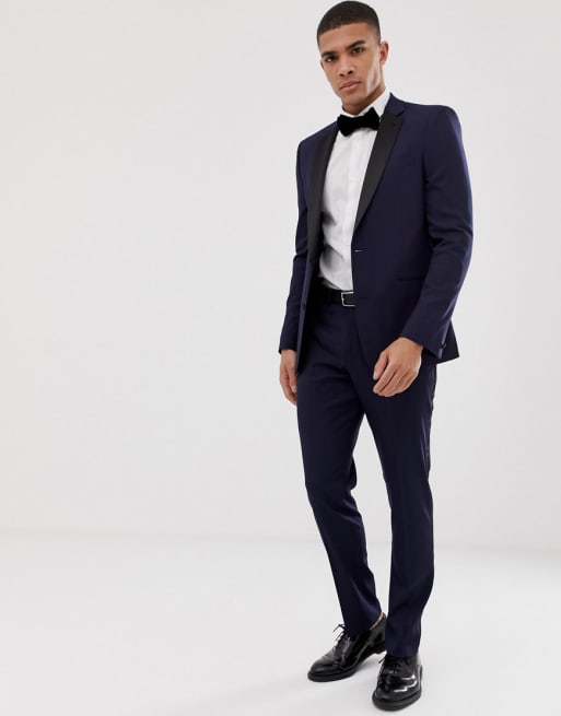 ASOS DESIGN  slim tuxedo suit in navy