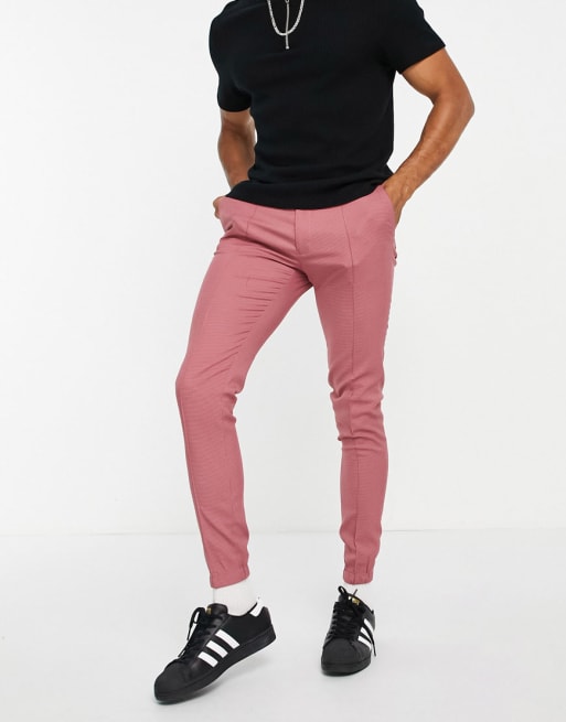 ASOS DESIGN smart puppy tooth co-ord in pink