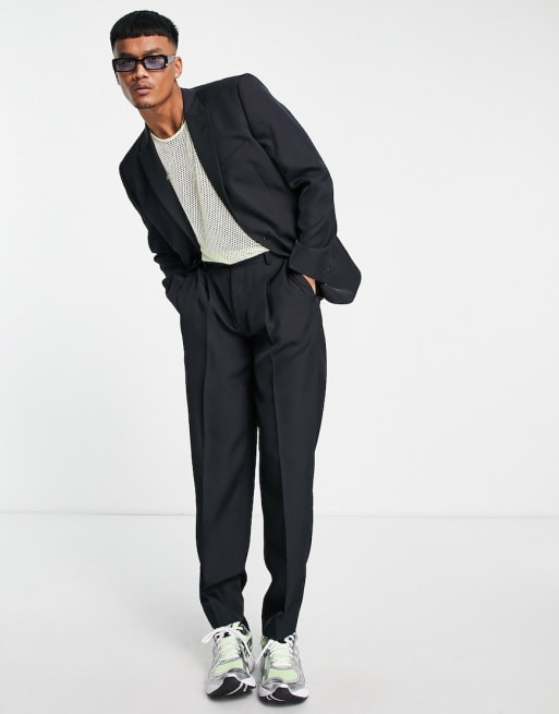 ASOS DESIGN - Sort tapered jakkesæt