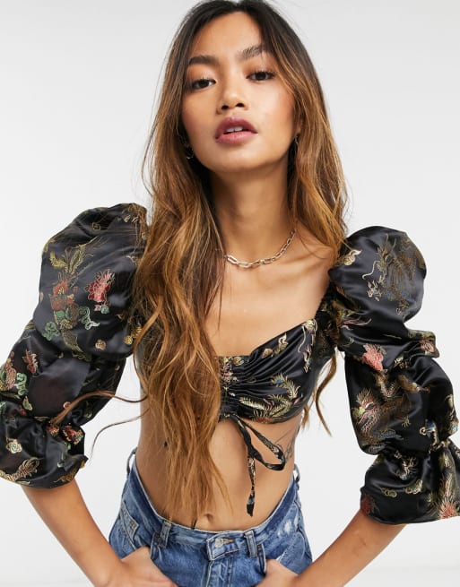 ASOS DESIGN - Sæt i sort jacquard