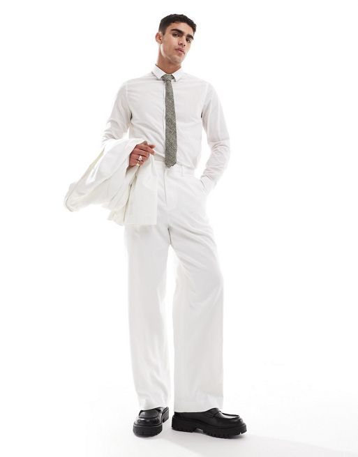 FhyzicsShops DESIGN straight fit suit in white