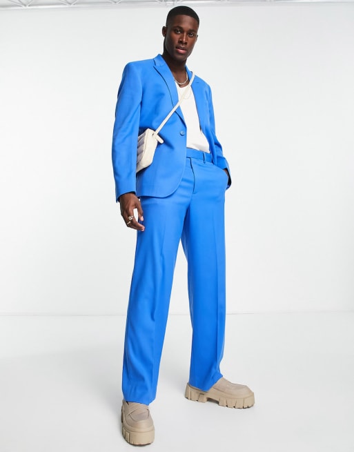 Asos blue 2025 suit mens