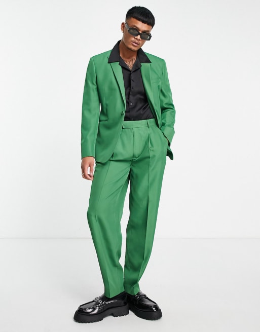 Asos mens hot sale green suit