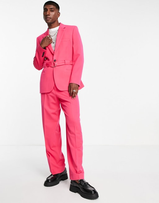 ASOS DESIGN suit in raspberry pink