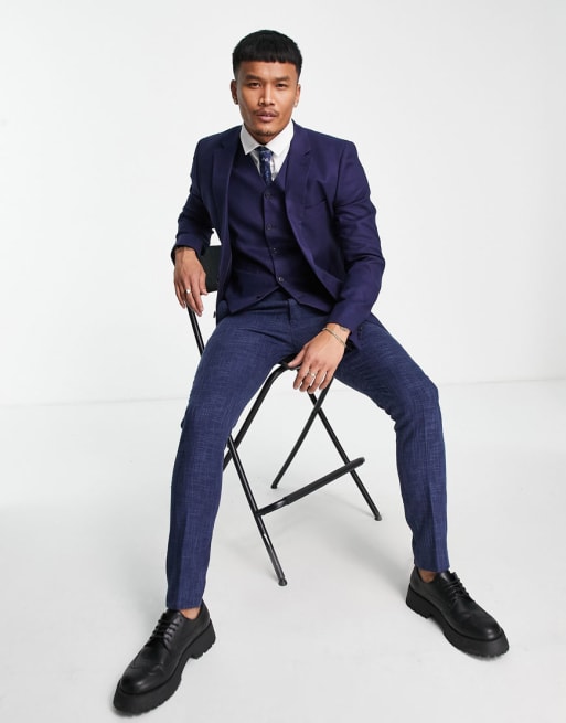 Navy sale suit asos