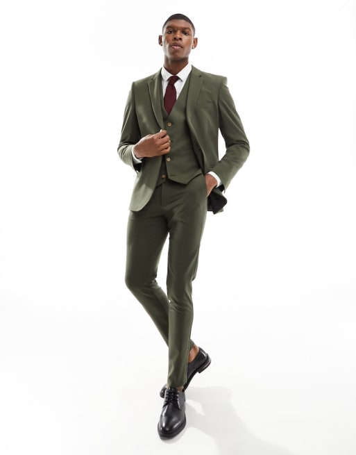 ASOS DESIGN super skinny khaki suit