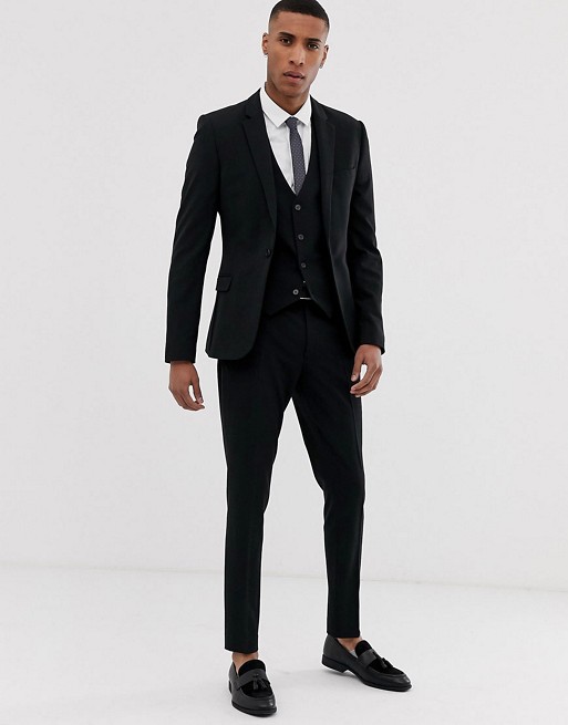 ASOS DESIGN super skinny suit in black