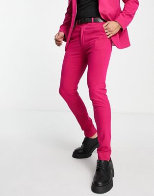ASOS DESIGN super skinny suit in electric pink