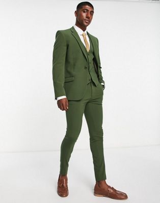 ASOS DESIGN  super skinny suit in khaki