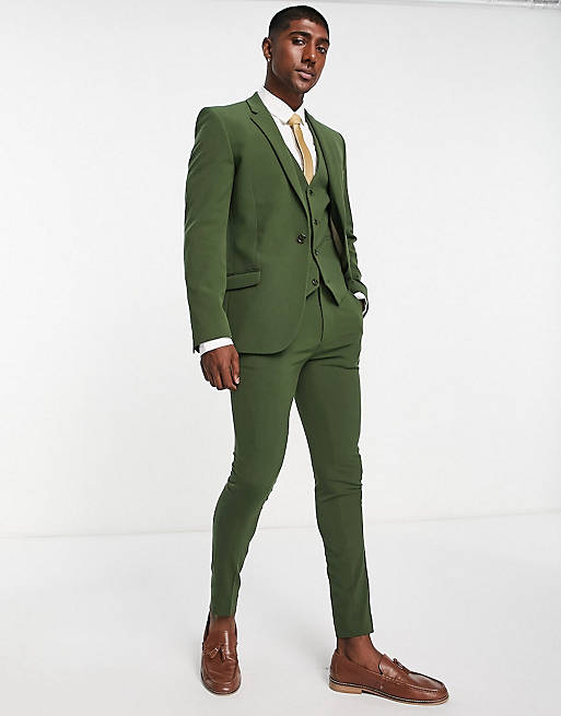ASOS DESIGN super skinny suit in khaki | ASOS