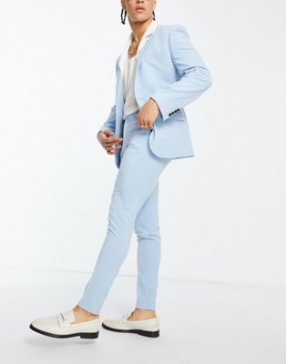 ASOS DESIGN super skinny suit in light blue