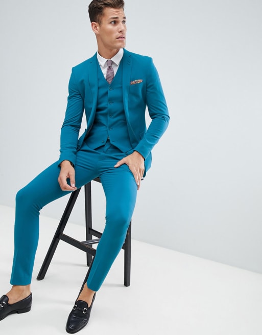 ASOS DESIGN super skinny suit in teal | ASOS