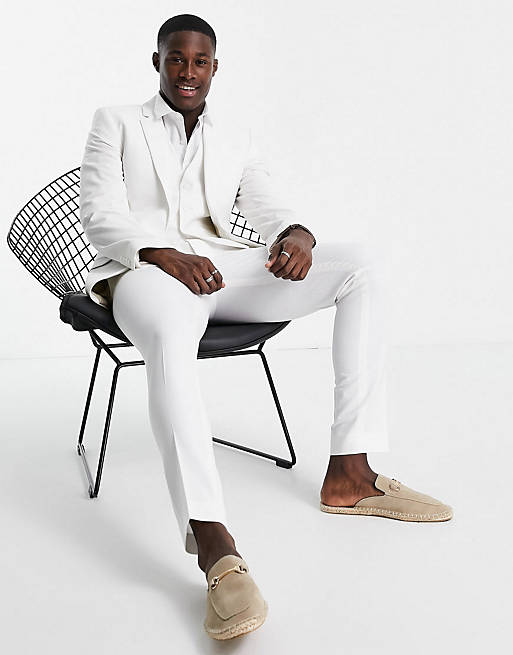 ASOS DESIGN  super skinny suit in white