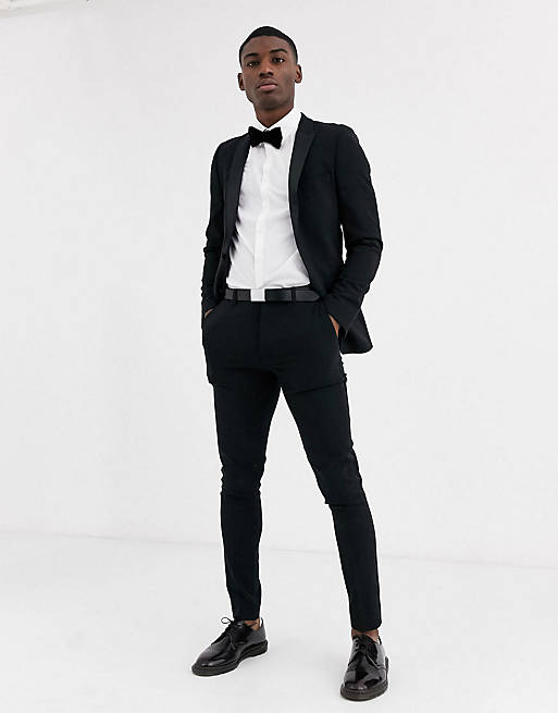 ASOS DESIGN super skinny tuxedo in black | ASOS