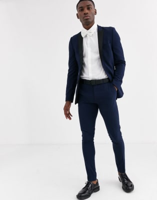 ASOS DESIGN super skinny tuxedo in navy | ASOS