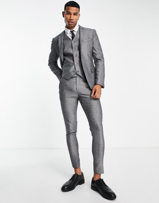 Asos on sale charcoal suit