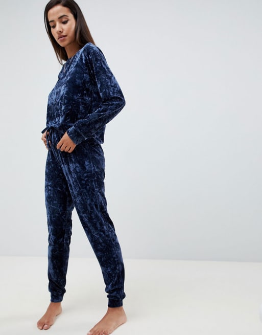 ASOS DESIGN - Sweat et jogging conforts en velours frappé