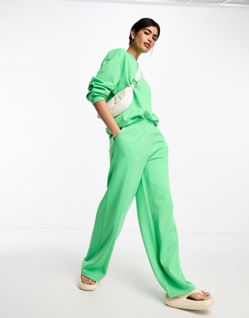 ASOS DESIGN sweat set in bright green | ASOS