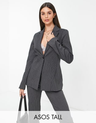 Plus size womens pinstripe 2024 suit