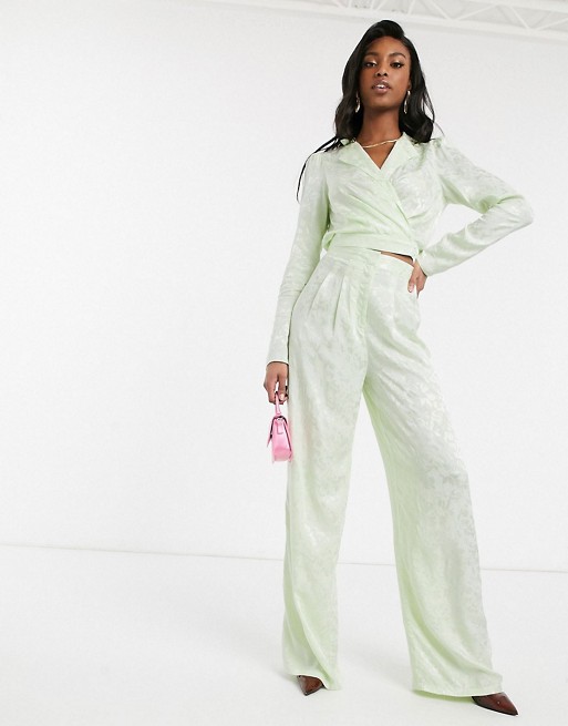 ASOS DESIGN Tall soft jacquard suit co ord