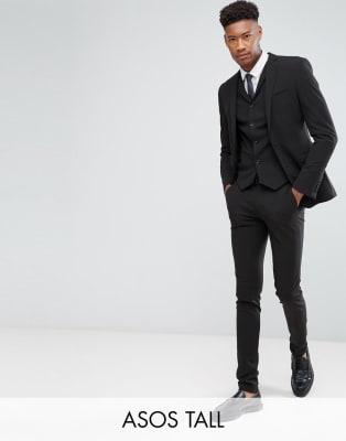 super skinny black suit