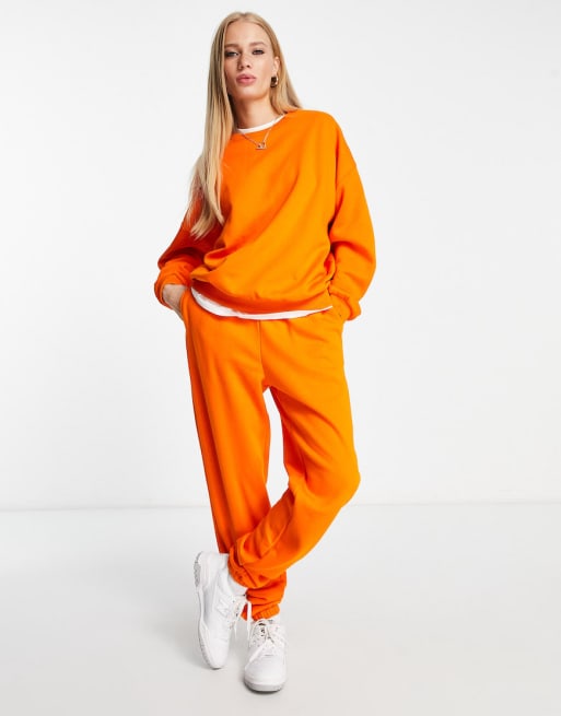 Orange FILLES Ensemble Sweat-Shirt à Capuche Et Pantalon Jogging