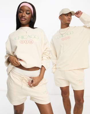 ASOS DESIGN unisex set in unbleached cotton | ASOS