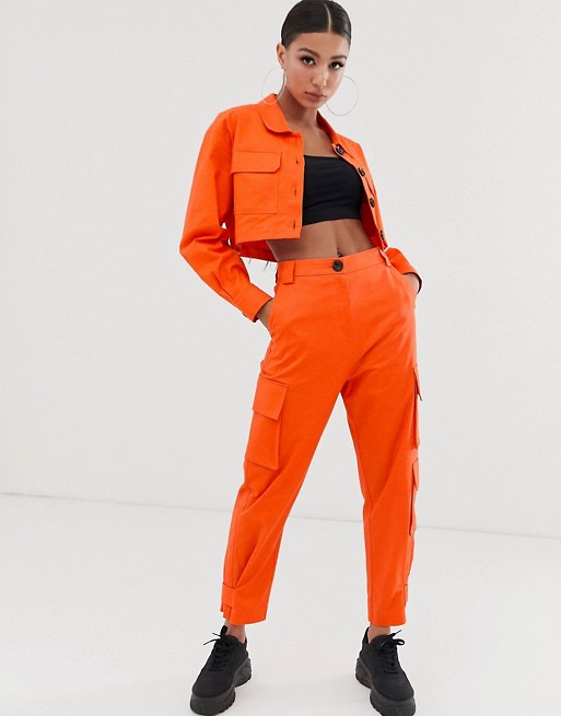 ASOS DESIGN utility suit in orange