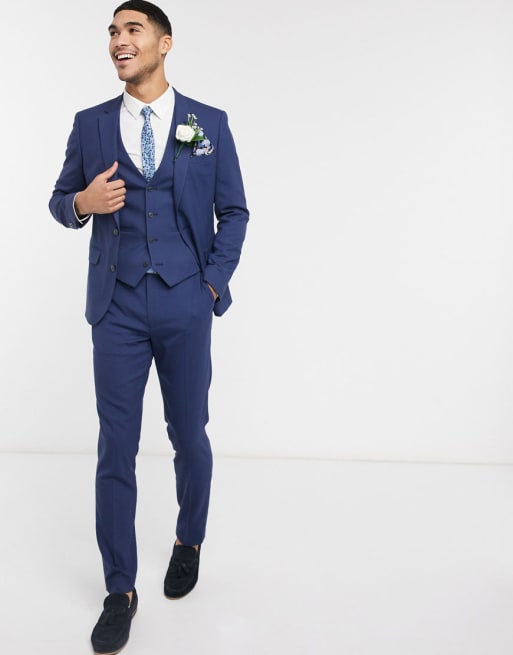 ASOS DESIGN wedding skinny suit in vintage indigo | ASOS