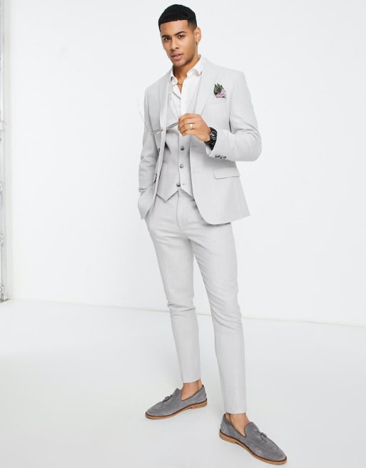 Asos ice grey on sale suit