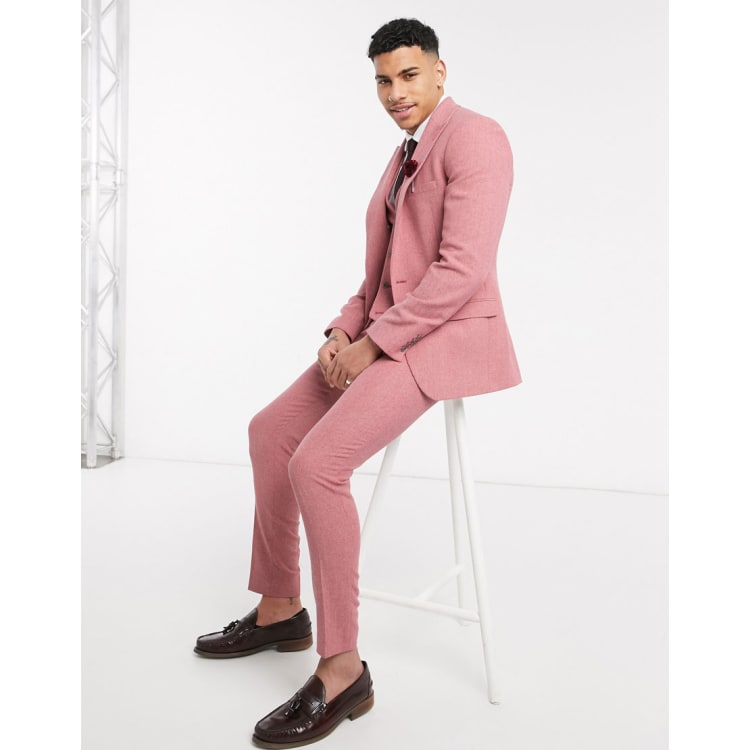 Pink best sale suit shoes