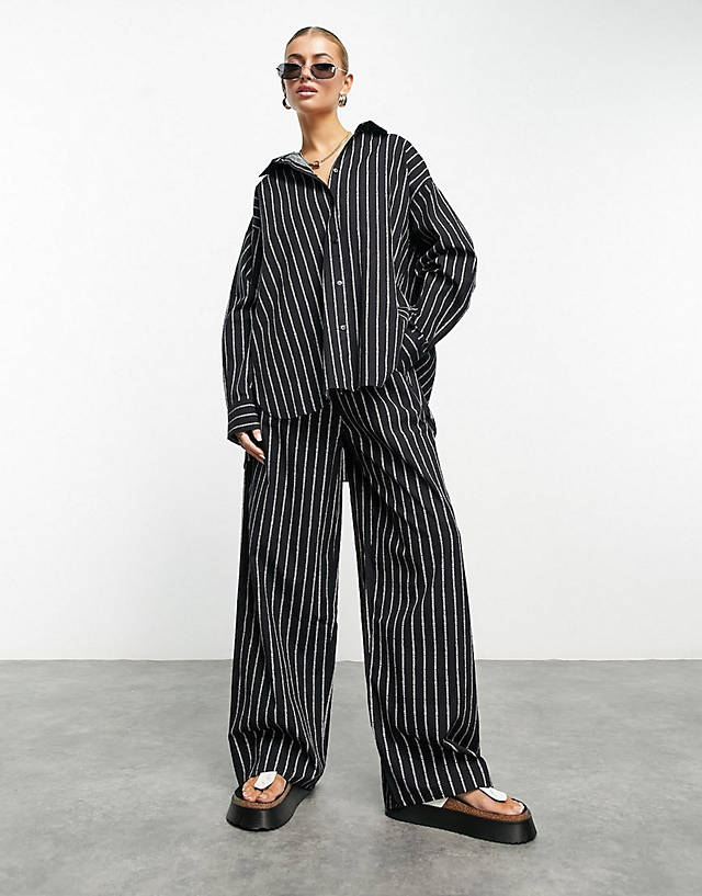 ASOS WEEKEND COLLECTIVE - ASOS DESIGN Weekend Collective pinstripe suit co ord