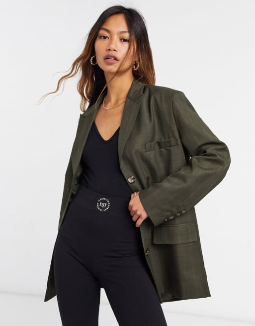 ASOS DESIGN weekend dad suit in khaki