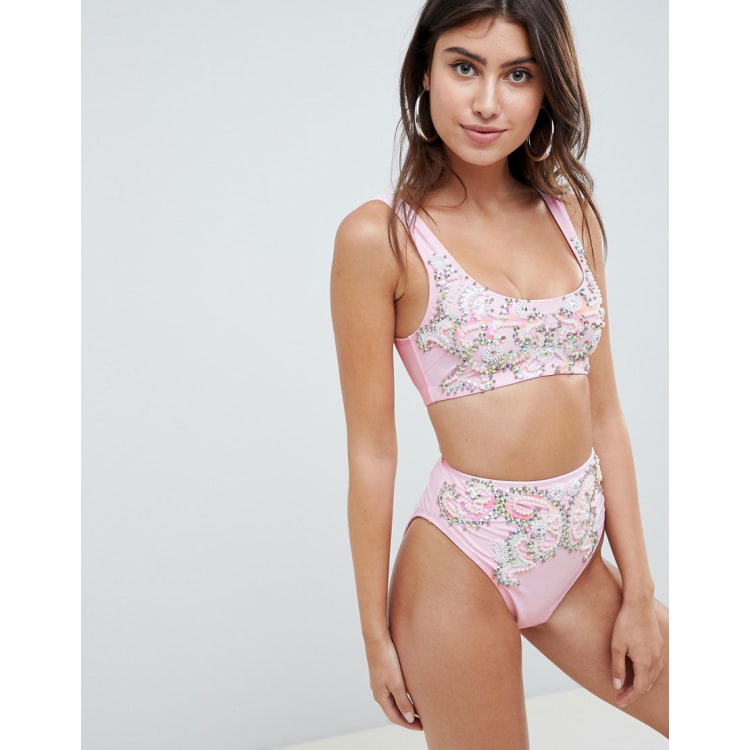 Asos embellished bikini on sale