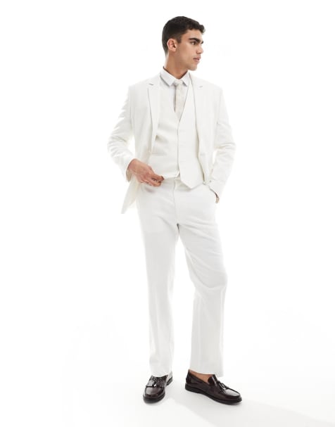 ASOS DESIGN white slim suit - view 1