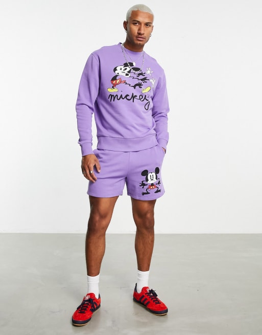 ASOS DESIGN with Mickey Mouse question mark print in purple - part of a ...