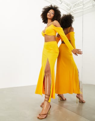 asos orange crop top