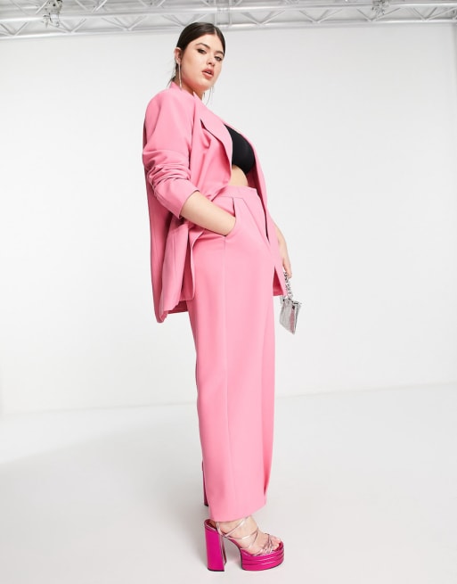 ASOS EDITION oversized blazer & wide leg pants in pink