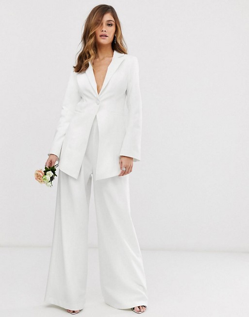 ASOS EDITION fitted blazer & wide leg trouser
